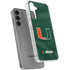 University of Miami Green Jersey Galaxy S24 Plus Clear Case